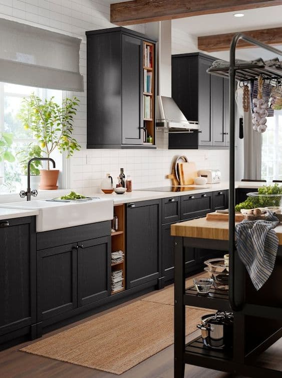 Cucina con arredo country