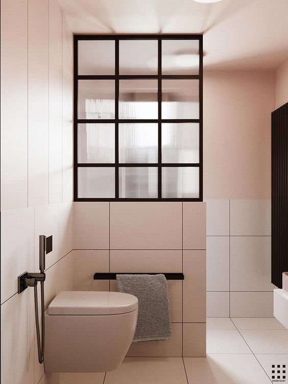 Bagno moderno rosa