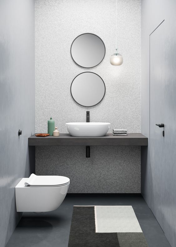 bagno cieco con lavabo e wc