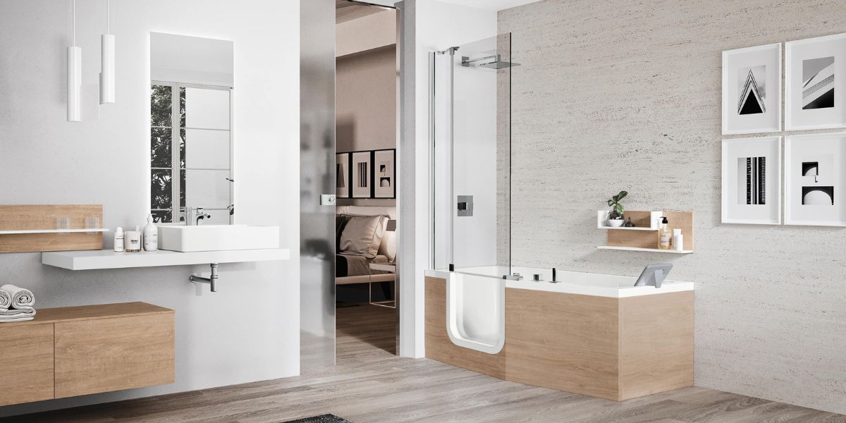 bagno moderno con vasca