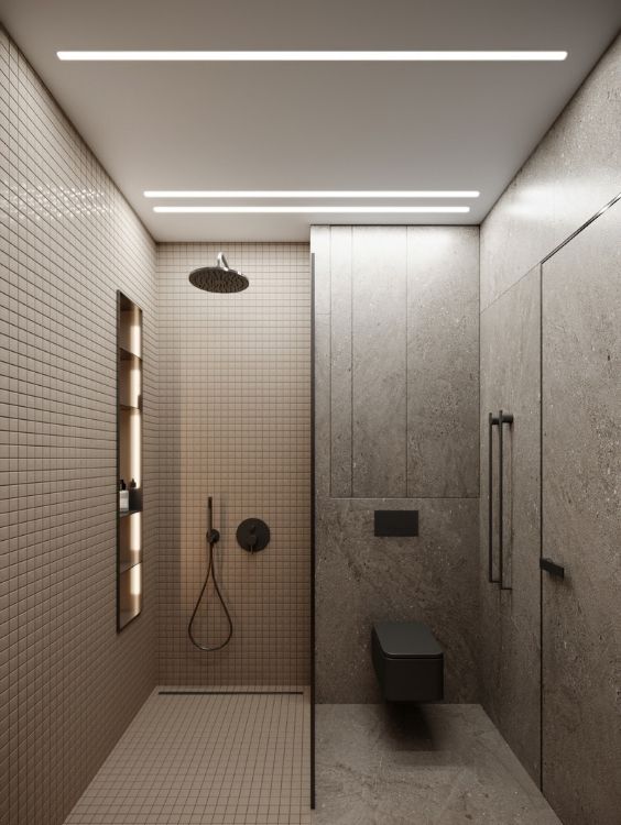 bagno con controsoffitto