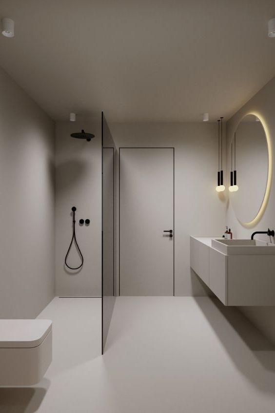 bagno con doccia walk-in