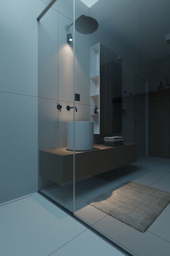 bagno con doccia walk-in