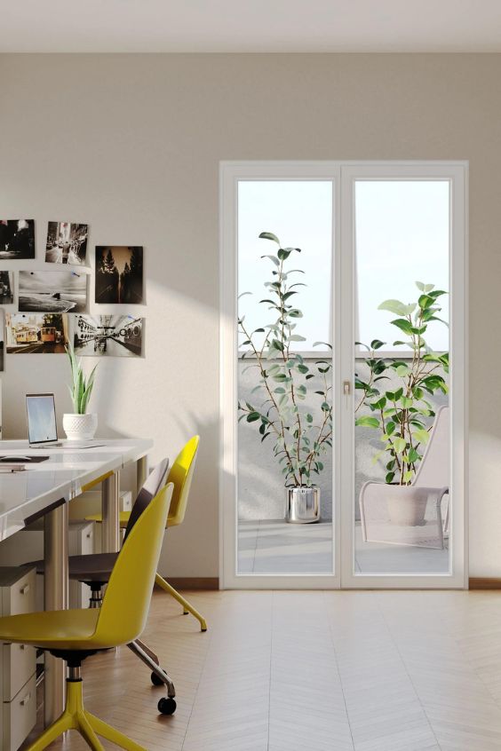 portafinestra in pvc bianco